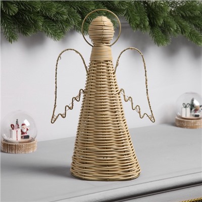 Фигура световая «Ангел плетёный», 32×16×9 см, 20 LED, батарейки ААх2 (не в комплекте), свечение теплое белое