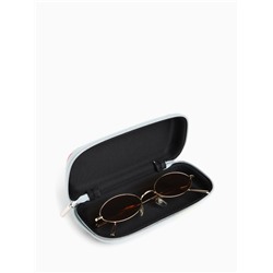 Футляр для очков на молнии, с принтом, размер 16×6.5×2.5 см, серый