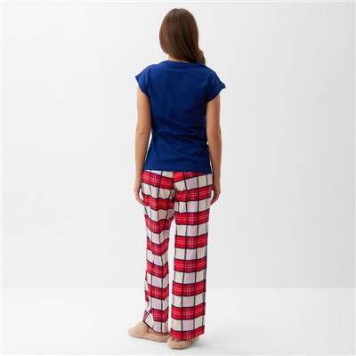 Пижама новогодняя женская (футболка, брюки) KAFTAN Santa team, размер 40-42 49