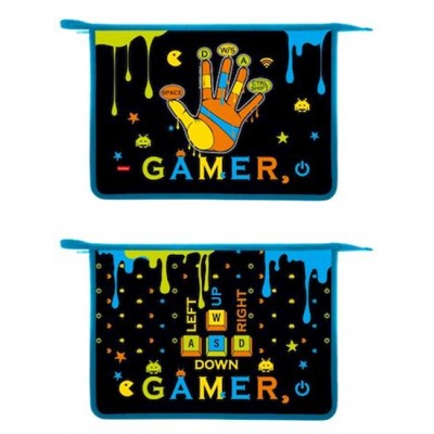 Папка для тетрадей А4 на молнии сверху пластиковая "Old gamer" (084796) 03029 Хатбер