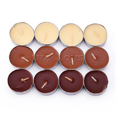 Набор арома свечей (В ассортименте: ваниль/клубника/апельсин/роза/лимон/яблоко/черника/лаванда (12шт.)