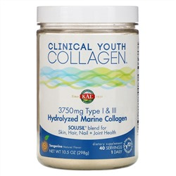 KAL, Hydrolyzed Marine Collagen, Tangerine, 3,750 mg, 10.5 oz (298 g)