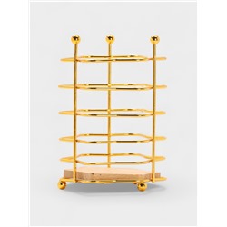 Сушилка для столовых приборов «Доляна. Старлайт», 11×11×15.5 см, золотистая