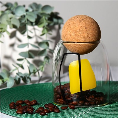 Банка стеклянная для хранения сыпучих продуктов и круп «Абстракция», 400 мл