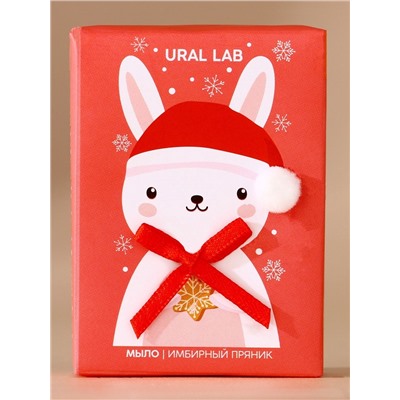 Новогодний подарочный набор косметики «Зимнее чудо»: мыло для рук кусковое 100 г и мочалка для тела, URAL LAB