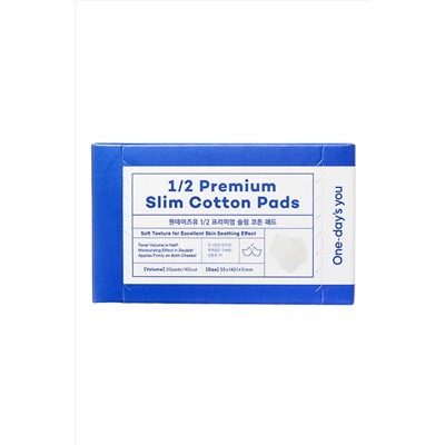One-day's You Тонкие хлопковые пэды для тонера / Premium Slim Cotton Pads 1/2, 20 шт. KRISTALLER, 1111306