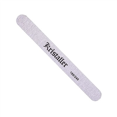 Kristaller Пилка для ногтей прямая 1009, 180/240 грит, серый 14408