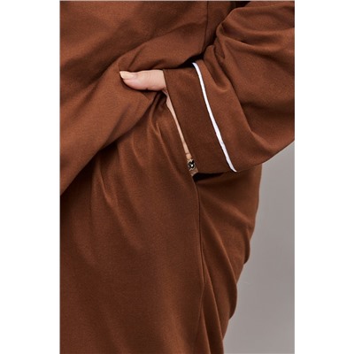 Пижама с брюками на пуговицах больших размеров Однотоннная НАТАЛИ, 1224905