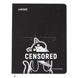 Дневник 1-11 кл. "Censored" кожзам  48 листов, белая бумага 80 г/м²,