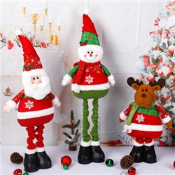 Новогоднее украшение Дед Мороз на телескопических ножках 40/70см / HS2022 /уп 36/
