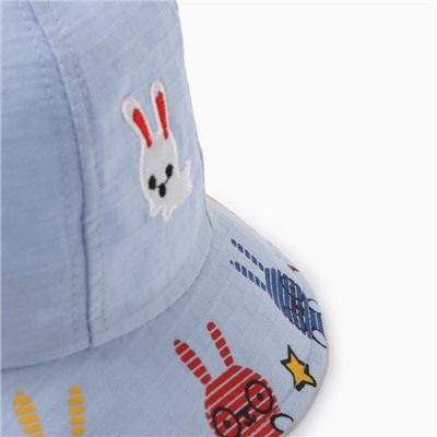 Панама детская «Зайки» MINAKU, цвет голубой, размер 50