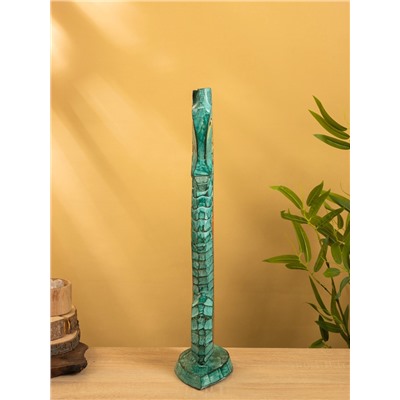 Сувенир интерьерный «Морской конь», 18×9×60 см, дерево, зелёный