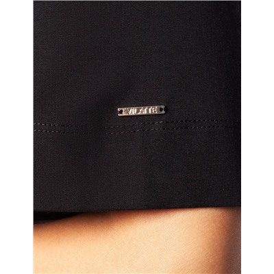 Удлиненная футболка over-size с  принтом стразами