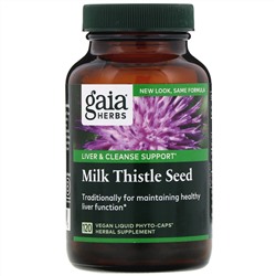 Gaia Herbs, Семена расторопши, 120 жидких растительных капсул Phyto-Caps