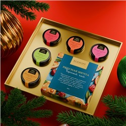 Подарочный набор новогодний «Вкусного Нового Года», мед кремовый, чай