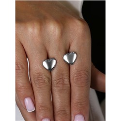 Кольцо из серебра родированное - Сердце 3001019189