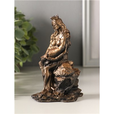 Фигурка «Богиня с рогом изобилия», 13×8×4 см, гипс под бронзу винтаж