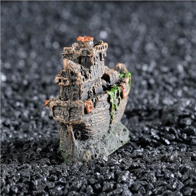 Аквариумный декор «Корабль малый», 7.5×5.3×2.5 см