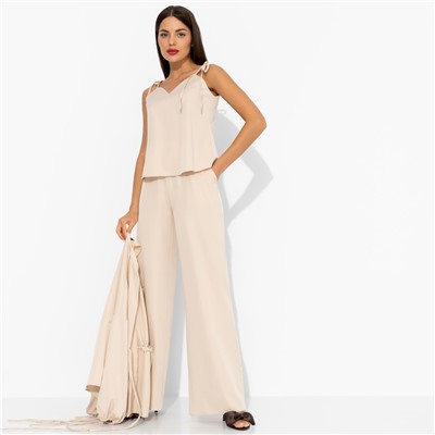 Брючный костюм нарядный, Приручённый шик (3 в 1, бежевый)
