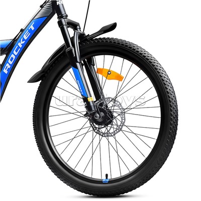 Велосипед 24" Rocket Azkar, цвет черный/синий, размер 15"