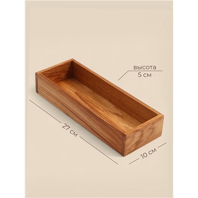 Лоток для столовых приборов и специй SL Home, 27×10×5 см, дуб