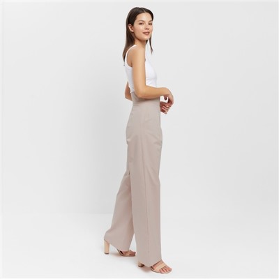Брюки женские хлопковые MINAKU: Enjoy, серо-розовые, размер 52