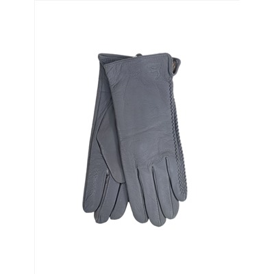 Женские перчатки из натуральной кожи, цвет серый