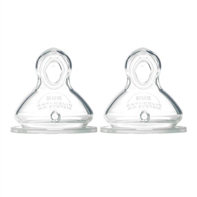 NUK, Smooth Flow Replacement Nipples, 6+ Months, 2 Nipples
