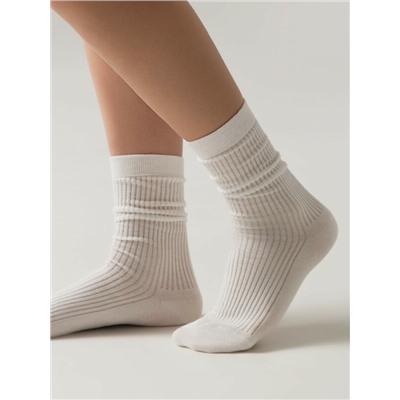 Удлиненные CONTE CLASSIC Хлопковые носки в рубчик