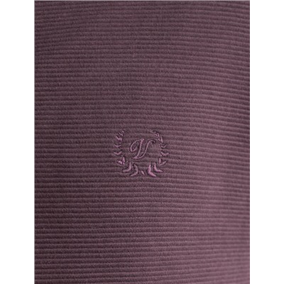 Лонгслив из мягкого фактурного трикотажа с плетеным воротником поло на пуговицах