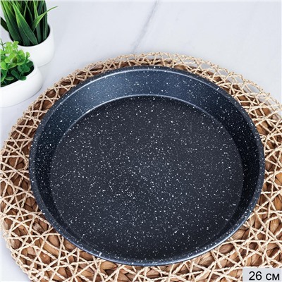 Форма для выпечки Круг 26х4 см Мрамор / RSD-19 /уп 50/ 0,350/ 24,5х3,5