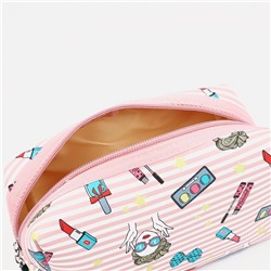 Косметичка на молнии, цвет розовый