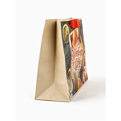 Пакет подарочный новогодний бумажный, «Новогодняя сказка», 24×20×11 см