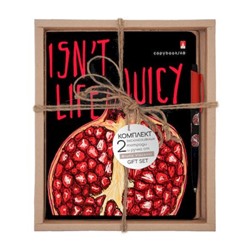 Набор подарочный "JUICY LIFE. Гранат" (две тетради 48л клетка+ручка автоматическая) 7-48-1131-2/1 Альт