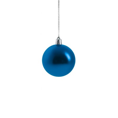 Ёлочные игрушки «Снежинка капель», шары новогодние, d=8 см, набор 6 шт., синий