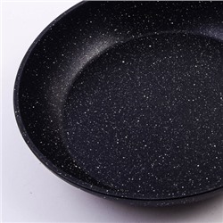 7861-1 Сковорода 24 см с мраморным покрытием с крышкой (х8)