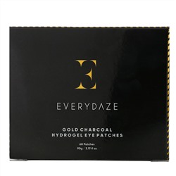 Everydaze, гидрогелевые патчи для глаз с золотом и древесным углем, антивозрастные, 60 патчей, 90 г (3,17 жидк. унции)