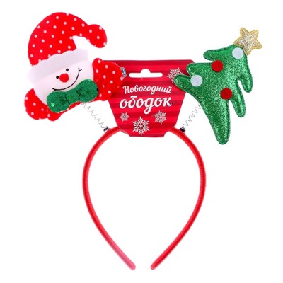 Ободок карнавальный «Новогодний», виды МИКС