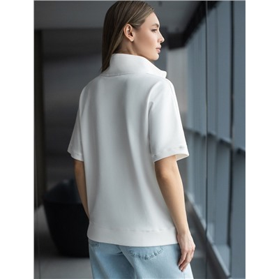 Джемпер из тонкого премиального футера с эластаном