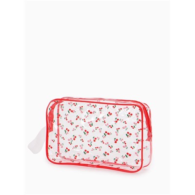 Косметичка для бассейна «Вишня», с ручкой, на молнии, пвх, прозрачная