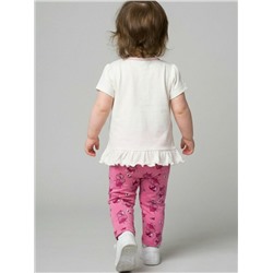 Комплект детский трикотажный для девочек: джемпер (футболка), брюки