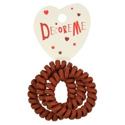 Резинки для волос 3 шт СПИРАЛЬНАЯ В ТКАНЕВОЙ ОПЛЕТКЕ 2-712/204 DecoreMe