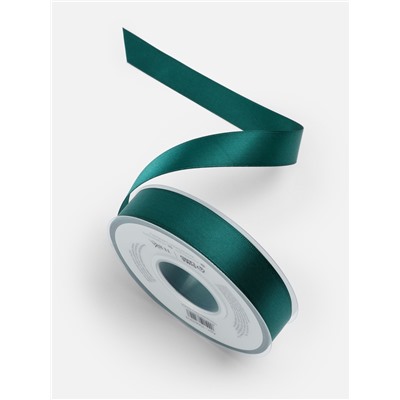 Лента атласная TEIRA, двухсторонняя, 20 мм, 25±1 м, зелёная №0589