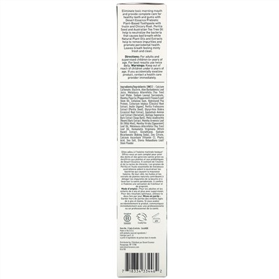 Desert Essence, Prebiotic, Plant-Based Toothpaste, Mint, 6.25 oz (176 g)