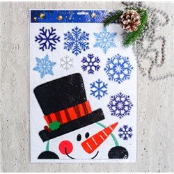 Наклейка новогодняя 41х29 Снеговик / 610-267 /уп 12/600/712297