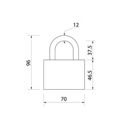 Замок навесной НС01-1, ВС2 А, тип 4, 80", серый