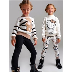 Брюки трикотажные для девочек (легинсы укороченные), 2 пары в комплекте