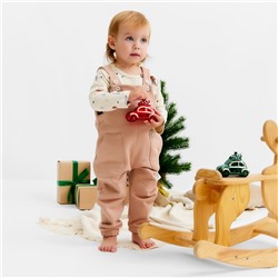 Набор детский (боди и комбинезон) «Крошка Я. Новогодние игрушки», рост 86-92 см