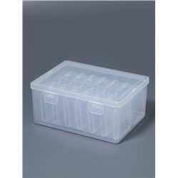 Органайзер для хранения мелочей, 14 баночек, 15.7×11.7×7.2 см, прозрачный