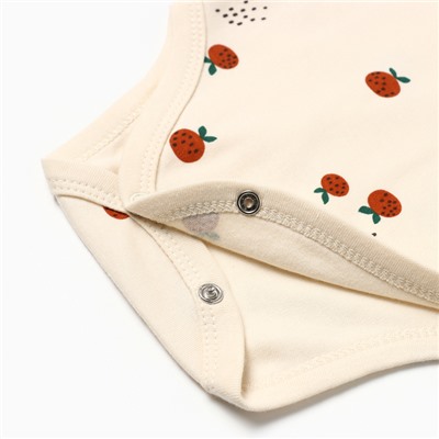 Комплект боди Крошка Я Oranges 2 шт., рост 62-68, молочный